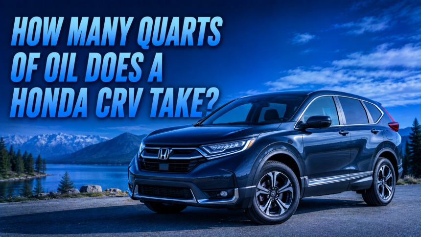 how many quarts of oil does a honda crv take​