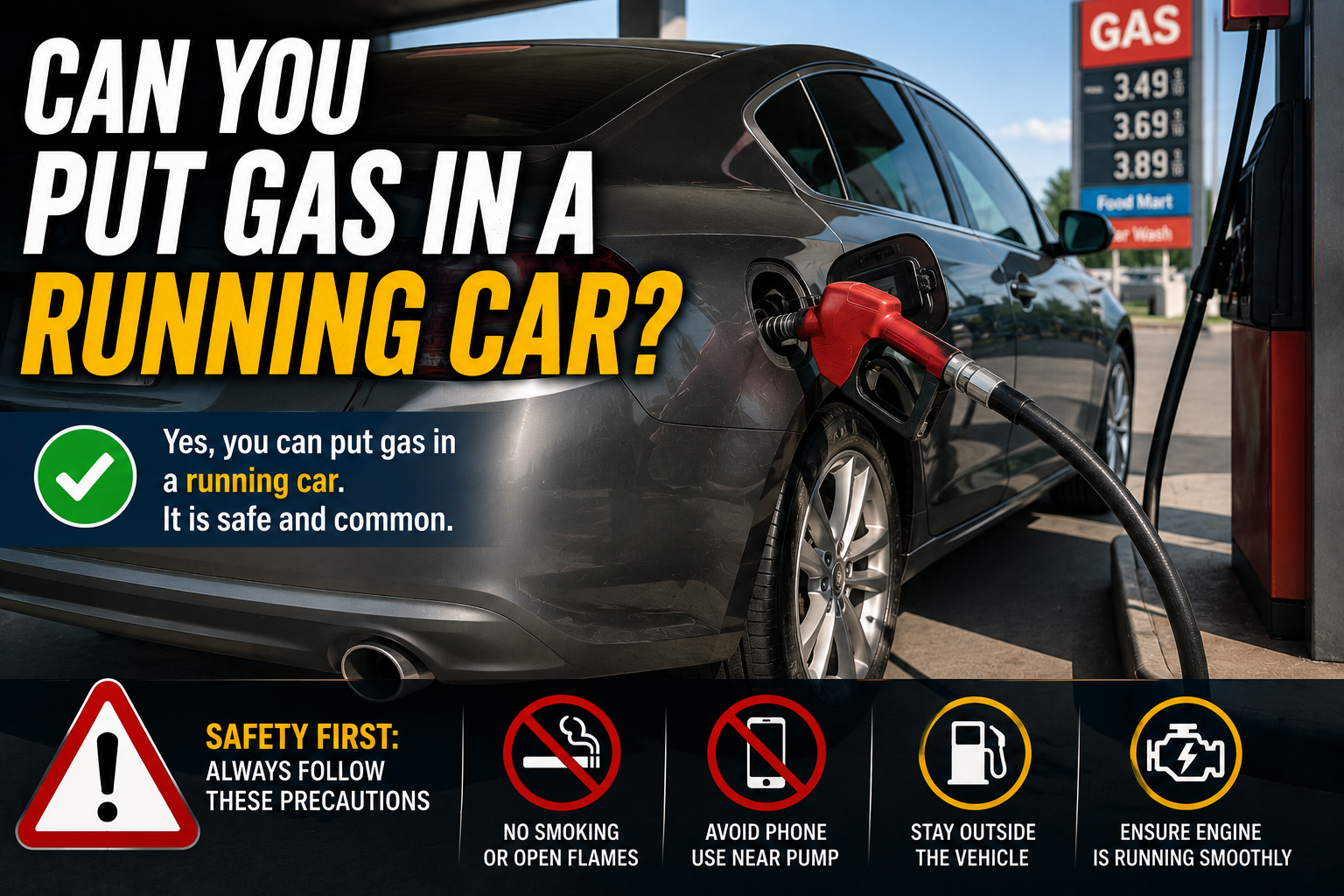 Can You Put Gas in a Running Car?